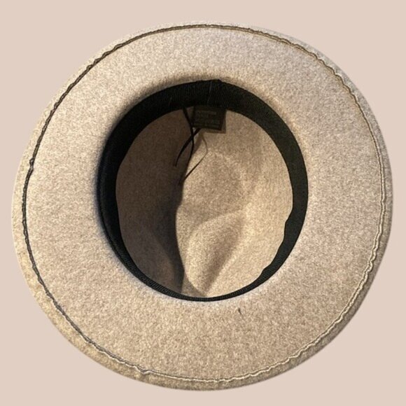 Womens Light Brown Wool Blend Fedora Panama Hat - Picture 4 of 7